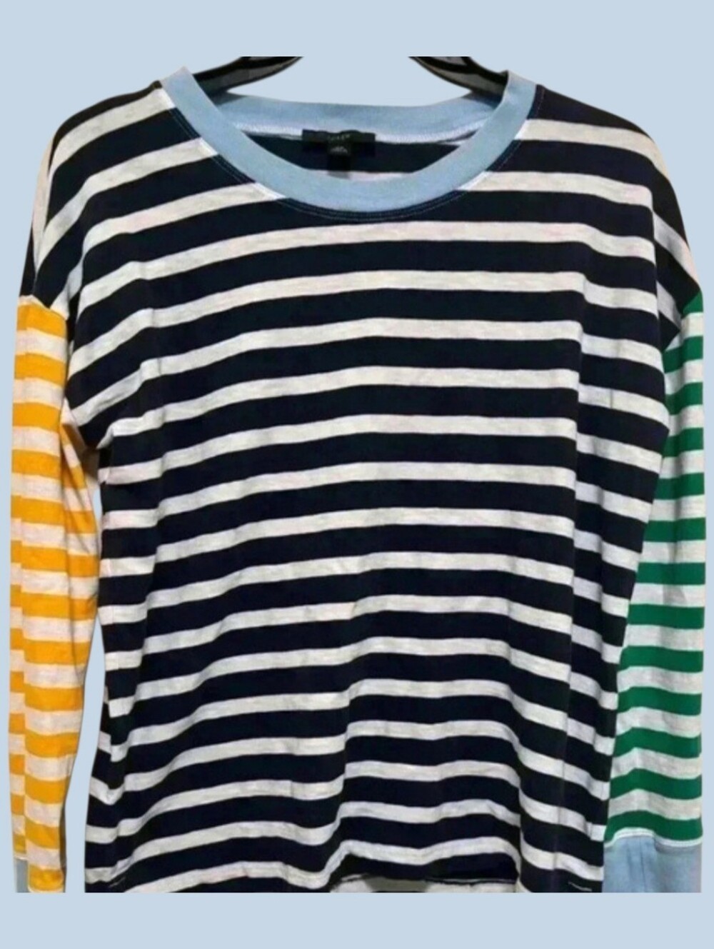 100% Cotton J.CREW Striped 90s Vintage Long Sleeve